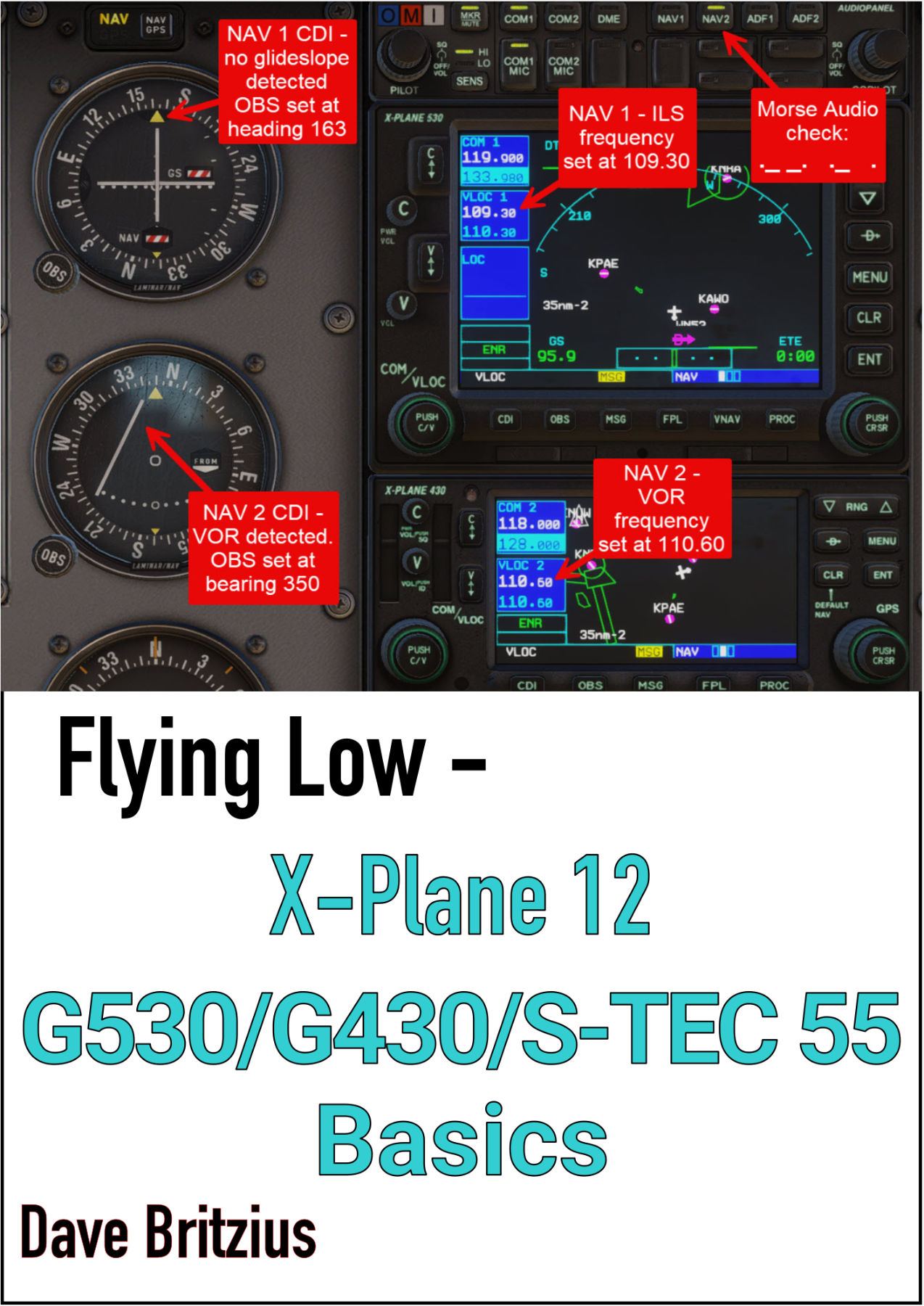 X-Plane12 G530/G430/S-TEC 55 Basics